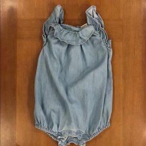 Baby Gap chambray bubble romper